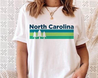 Camiseta de Carolina del Norte: diseño unisex de algodón suave de Carolina del Norte