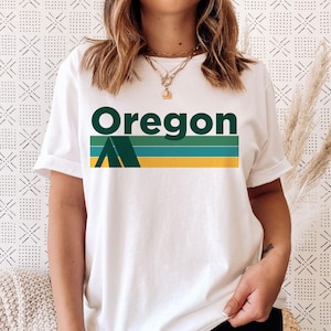 Retro Oregon Camping T-Shirt: Soft Cotton Unisex Tee