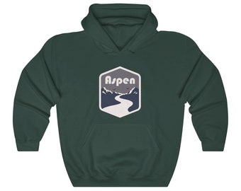 Aspen, Colorado Hoodie, Mountain Road Adult Unisex Aspen Sweatshirt - Personalization Available