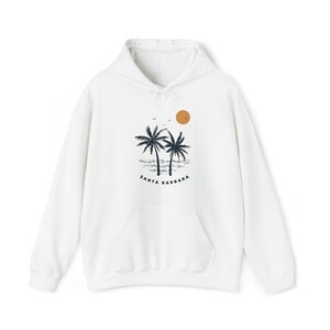 Santa Barbara, California Hoodie, Retro Unisex Santa Barbara Hoodie Sweatshirt - Personalization Available
