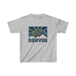 Denver, Colorado Youth Shirt, Retro Mountain Denver Kid&#39;s T-Shirt - Personalization Available