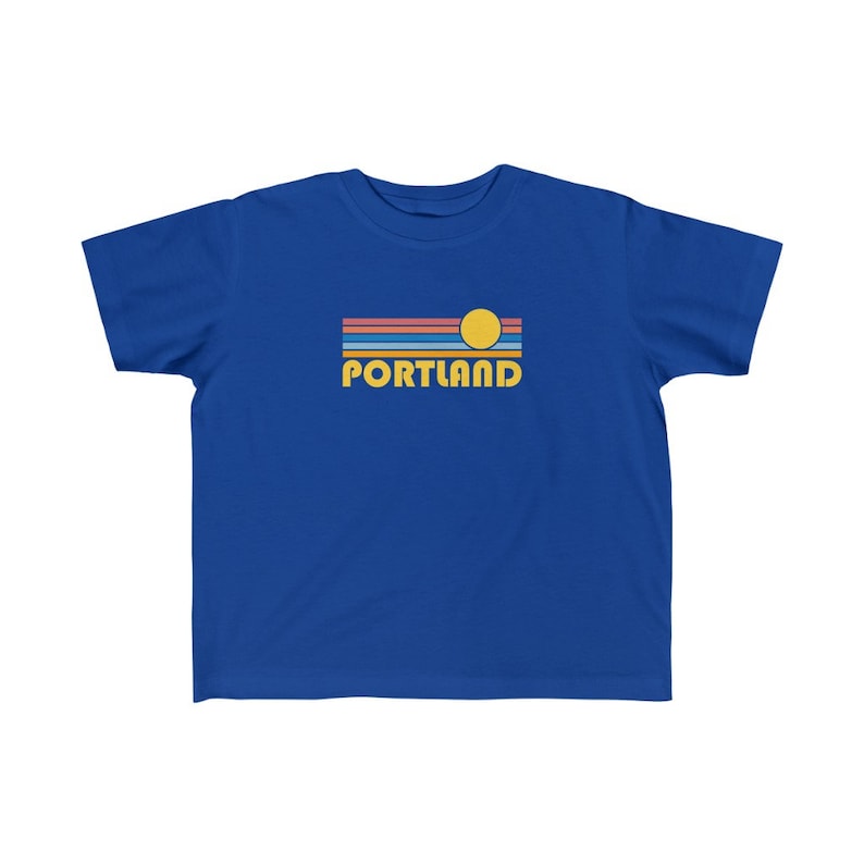 Portland Toddler Shirt Retro Sunrise Portland Oregon Kid/'s T-Shirt