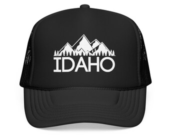 Idaho Trucker Hat, Vintage Foam Snapback Gift, Idaho Gift, Foam Front Mesh Hat, Lake Day Cap