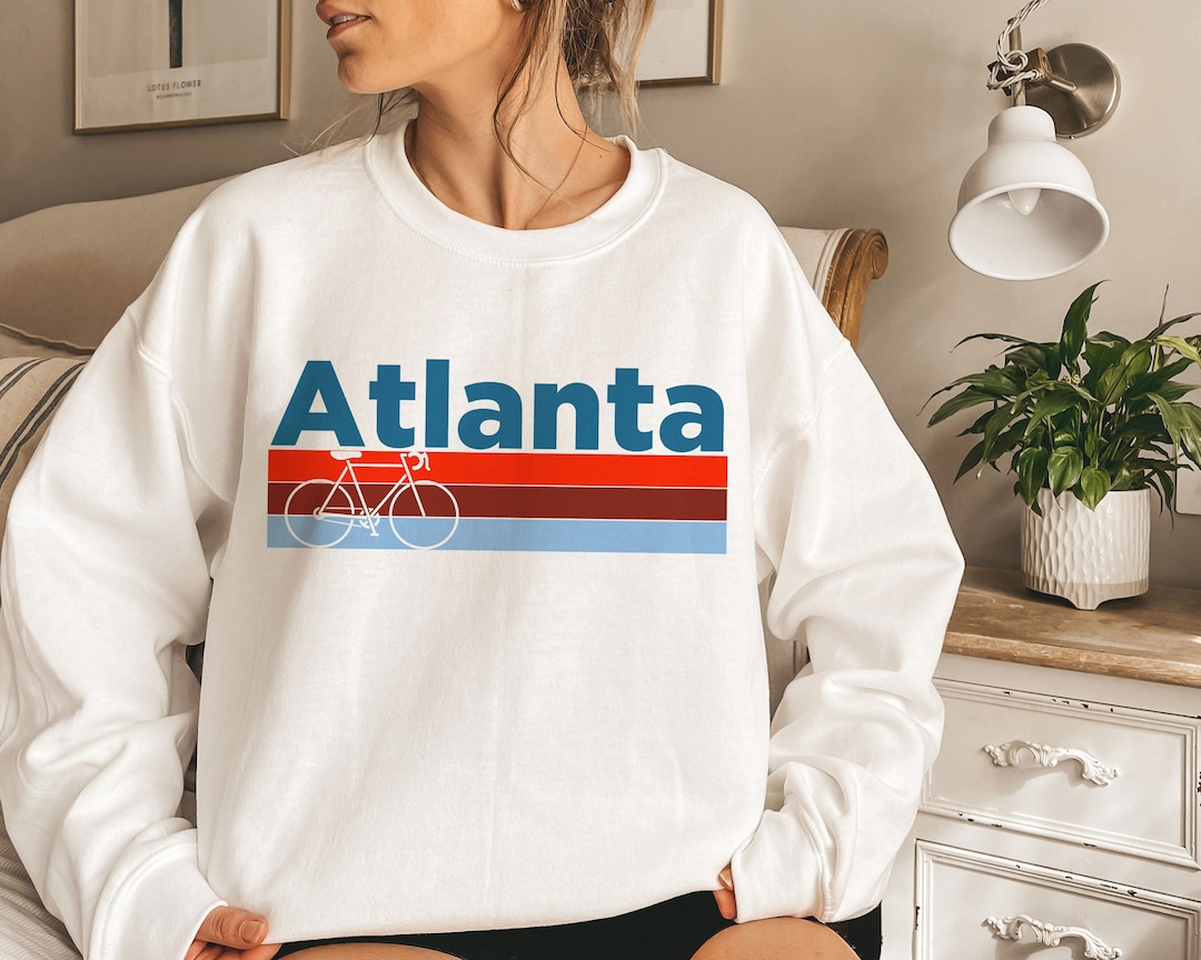 Atlanta Georgia Sweatshirt: Retro Bike Crewneck, Unisex Fit - Etsy