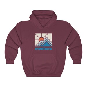 Retro Montana Hoodie: Unisex Cotton-Blend Sweatshirt