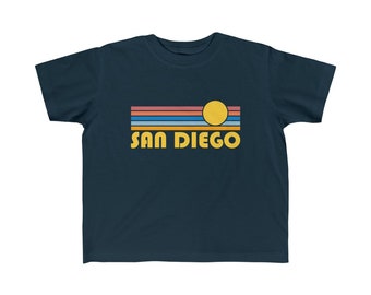 Retro San Diego Toddler T-Shirt: California Sunrise, Personalized