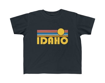 Idaho Toddler Shirt, Retro Sunrise Idaho Kid's T-Shirt