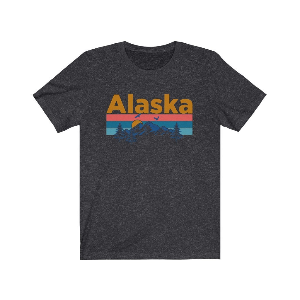 Alaska T-shirt, Mountain Sunset Unisex Alaska Shirt