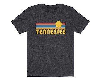 Tennessee-T-Shirt, Retro-Sonnenuntergangs-Unisex-Shirt aus Tennessee – Personalisierung möglich