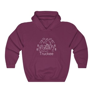 Truckee, California Hoodie, Forest Mountain Unisex Truckee Sweatshirt - Personalization Available