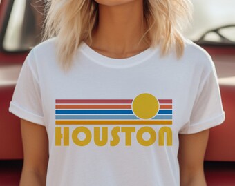 Houston, Texas Graphic Tee - Retro Sunset