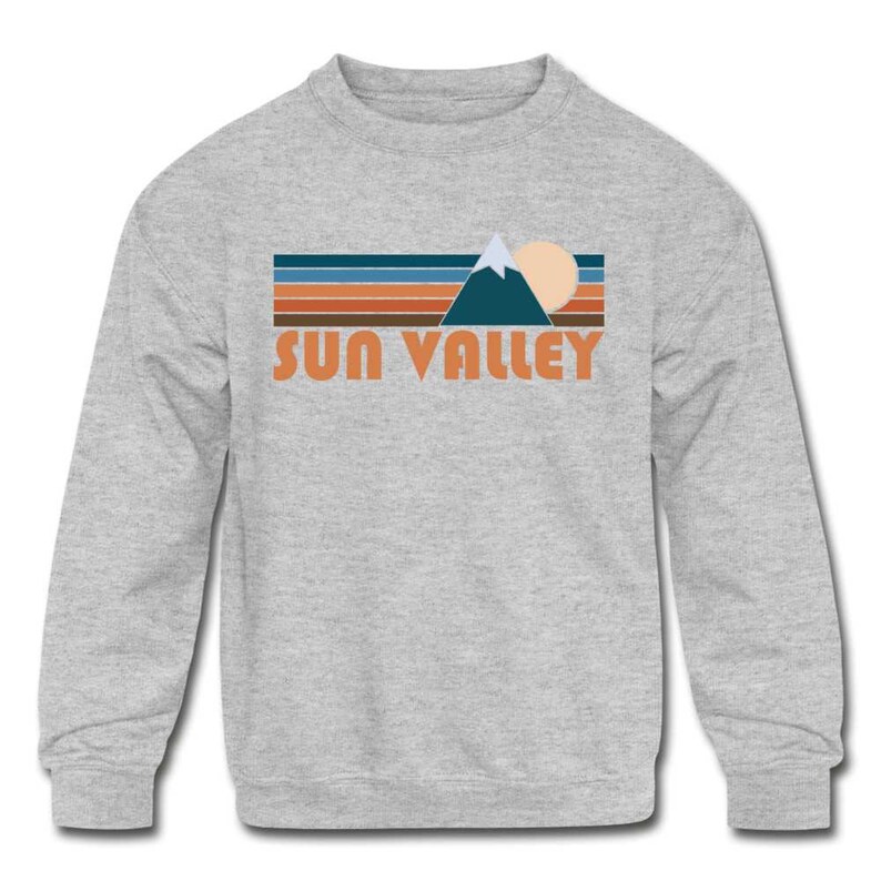 Retro Mountain Youth Sun Valley Sweatshirt Idaho Youth Sweatshirt Sun Valley