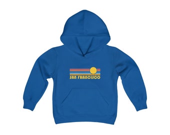 San Francisco, California Youth Hoodie, Retro Sunrise San Francisco Youth Sweatshirt