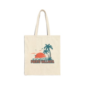 Puerto Vallarta, Mexico Cotton Canvas Puerto Vallarta Tote Bag - Personalization Available
