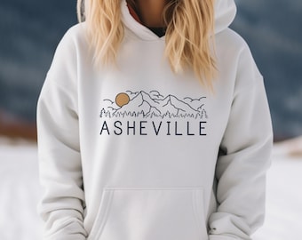 Asheville North Carolina Hoodie: Retro Unisex Sweatshirt