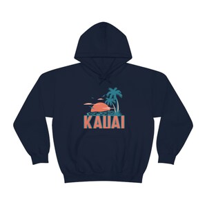 Retro Kauai Hoodie: Palmen Grafik-Sweatshirt - Unisex Fit