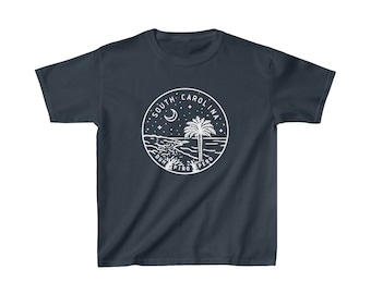 South Carolina Youth T Shirt, State Design Unisex South Carolina Kid's T-Shirt