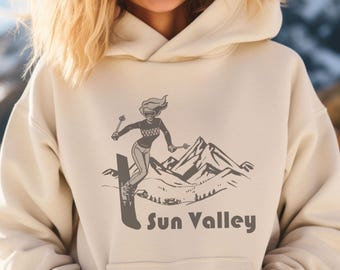 Sweat à Capuche Sun Valley Idaho - Design Montagnes Et Ski