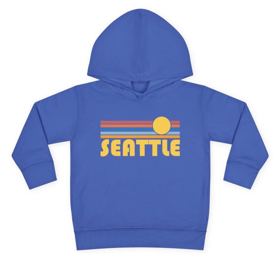 Retro Seattle Toddler Hoodie: Unisex Washington Sweatshirt