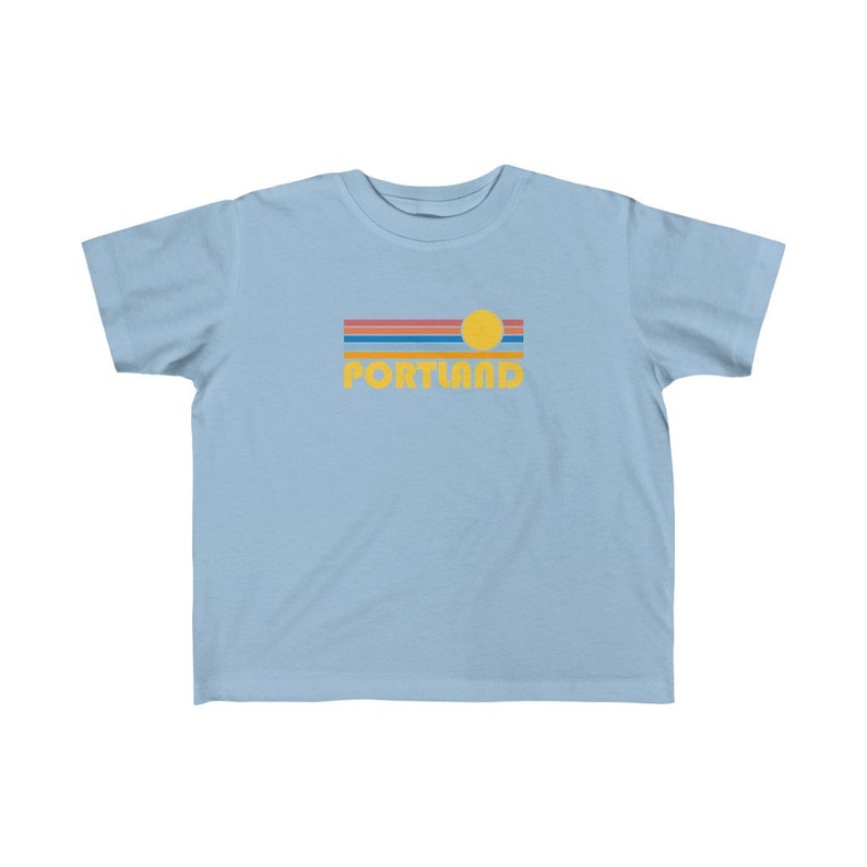 Portland Toddler Shirt Retro Sunrise Portland Oregon Kid/'s T-Shirt