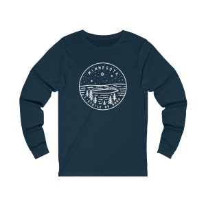 Minnesota Long Sleeve Shirt, Unisex State Design Adult Unisex Minnesota T Shirt - Personalization Available