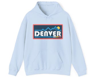 Moletom com capuz Denver, Colorado - Moletom com capuz gráfico unissex Sun Denver