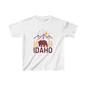 Idaho Youth Shirt - Retro Mountain Idaho Kid&#39;s T-Shirt - Personalization Available