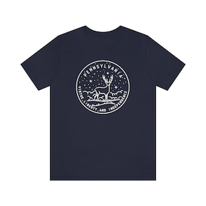 Pennsylvania Shirt - State Design Adult Unisex Pennsylvania T Shirt - Personalization Available