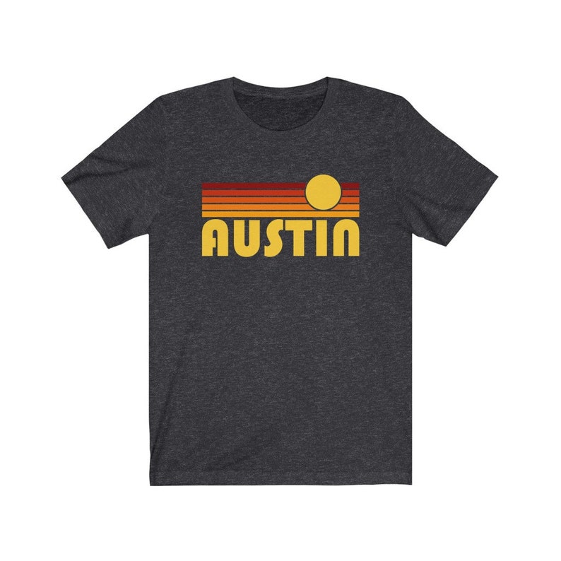 Austin Texas Shirt Retro Sunset Unisex Austin Tshirt Etsy