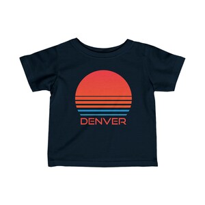 Denver, Colorado Retro 80s Baby T-Shirt, Infant Tee, Denver, Colorado Kid Apparel, 80s Baby Gift - Personalization Available