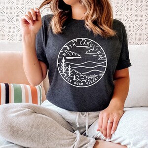 North Carolina Shirt State Design, Adult Unisex North Carolina T Shirt - Personalization Available
