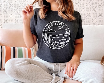 North Carolina State Design T-Shirt: Unisex T-Shirt für Erwachsene, Personalisierung verfügbar