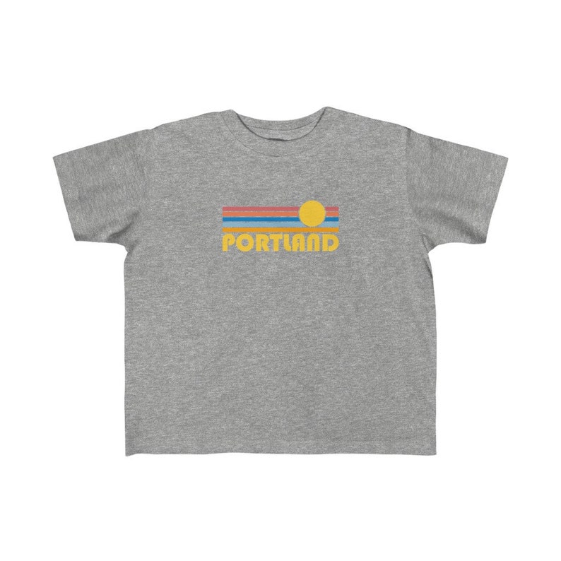 Portland Toddler Shirt Retro Sunrise Portland Oregon Kid/'s T-Shirt