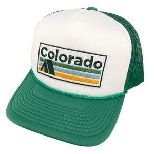 Colorado Trucker Hat, Retro Camping Colorado Snapback Hat  / Adult Hat