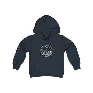 New York Youth Hoodie, State Design Unisex New York Kid&#39;s Sweatshirt - Personalization Available