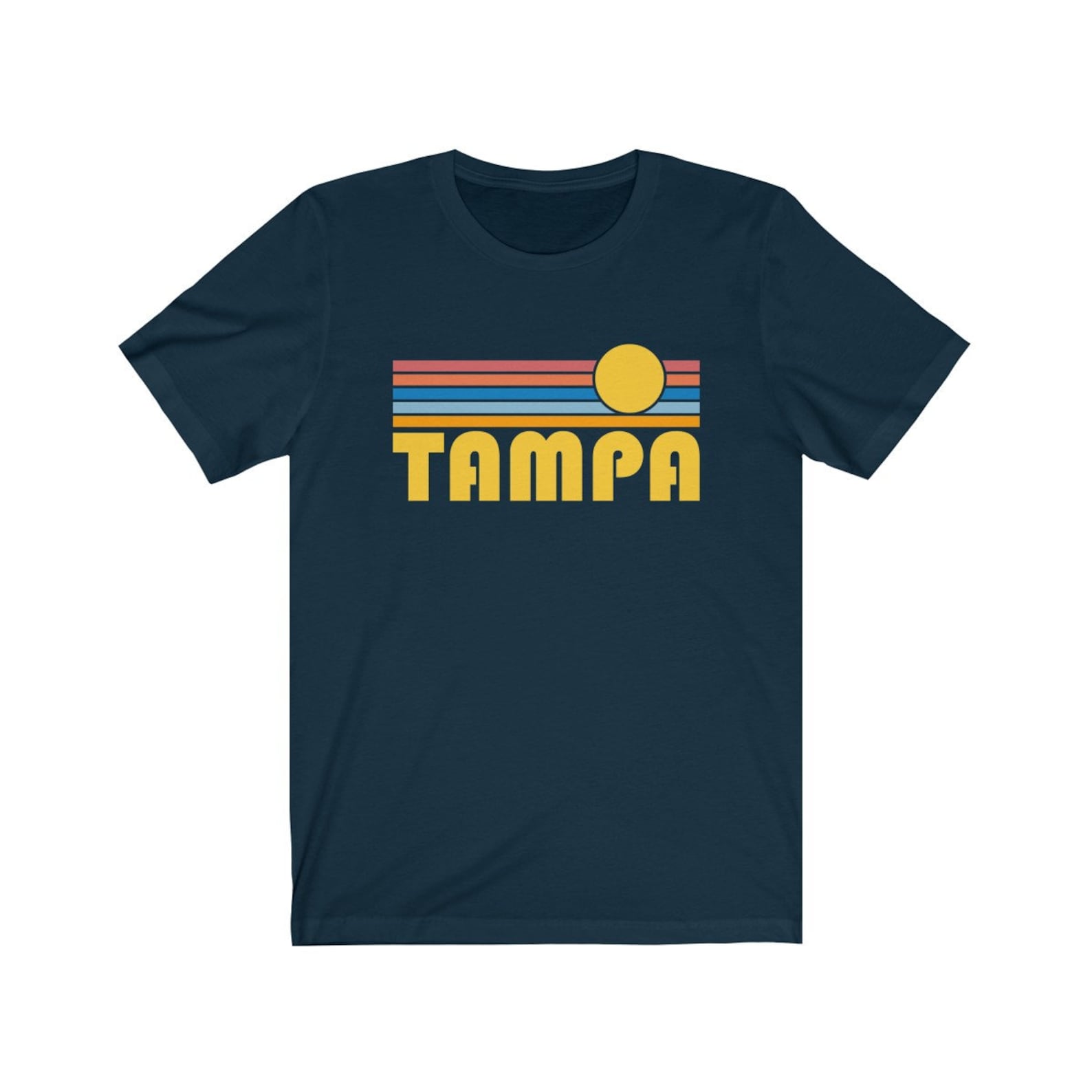 Tampa Florida T-shirt Retro Sunset Adult Unisex Tampa T - Etsy