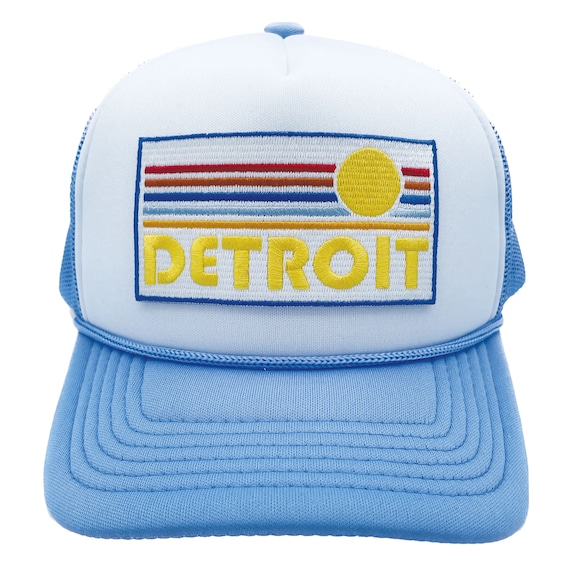 Kids Detroit, Michigan Trucker Hat ages 2-12, Retro Sunrise Detroit Snapback  Youth Hat / Kid's Hat -  Israel