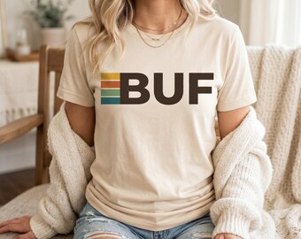 Buffalo New York T-Shirt - Retro BUF City Stripes, Unisex Graphic Tee