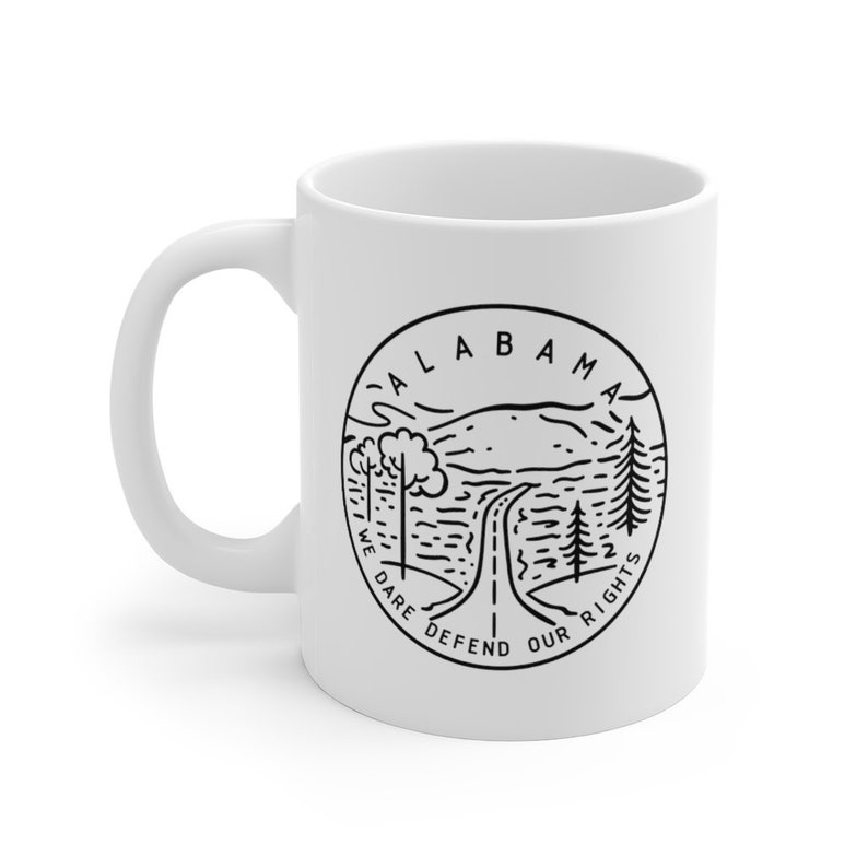 Alabama Mug  State Design White Ceramic Alabama Mug 11oz & image 0