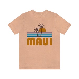 Maui, Hawaii T-Shirt, Retro Palm Tree Unisex Maui Shirt