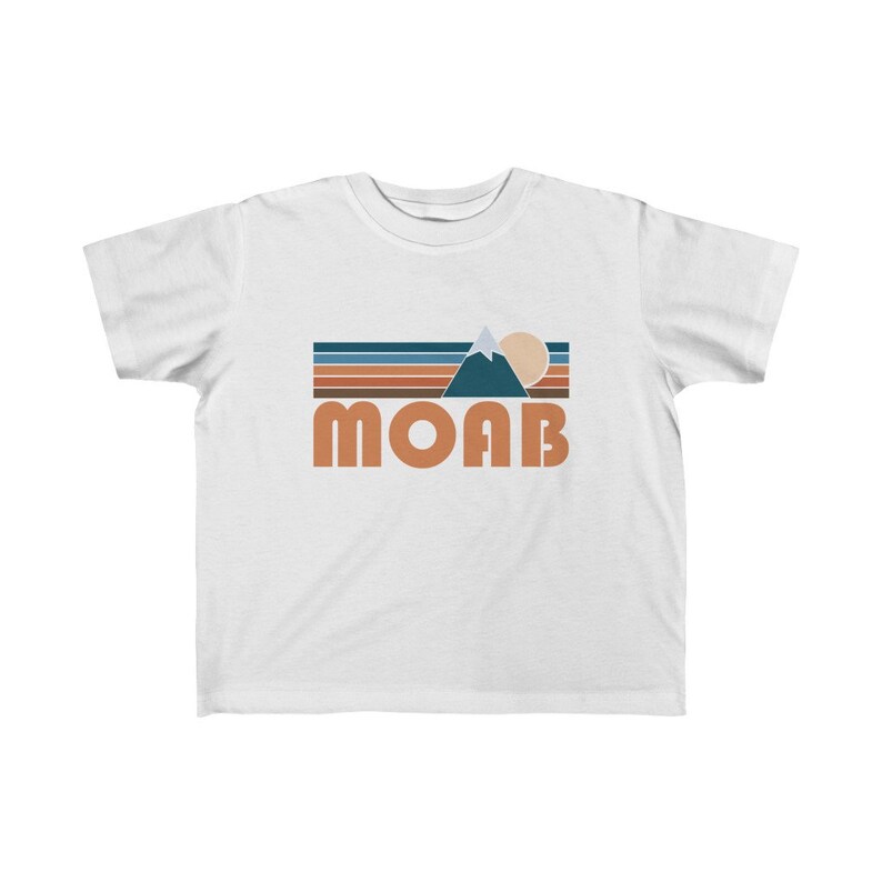 Moab Retro Mountain Moab Toddler T-Shirt Utah Toddler Shirt