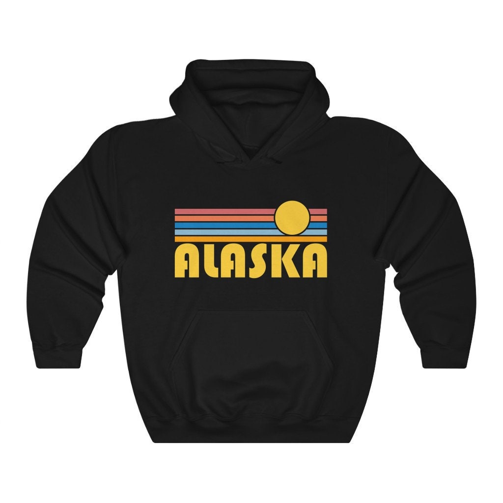 Alaska Hoodie Retro Sunrise Unisex Alaska Sweatshirt - Etsy