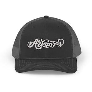 Arkansas Snapback Trucker Cap - Embroidered Arkansas Hat - Personalization Available