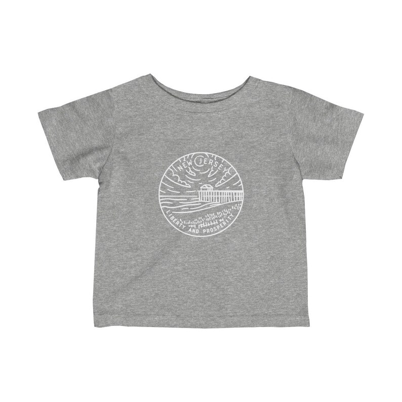 State Design Unisex New Jersey Baby T Shirt Newborn Tee New Jersey Infant Shirt