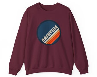 Nashville, Tennessee Sweatshirt - Retro Graphic Crewneck