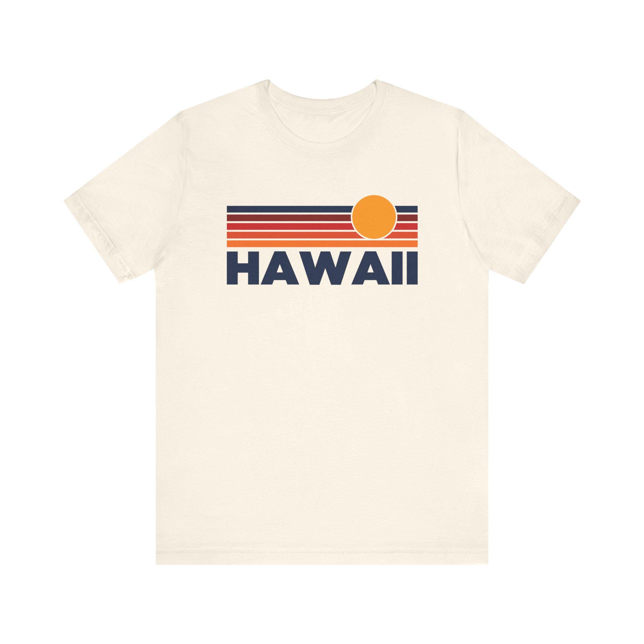 ヴィンテージハワイTシャツ：レトロサンオンブレユニセックスTシャツ 