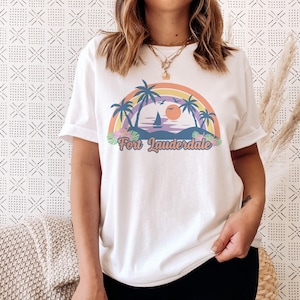 Fort Lauderdale, Florida T-Shirt - Retro Beach Unisex Fort Lauderdale Shirt - Personalization Available