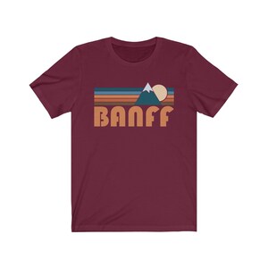 Banff — Canada Graphic Tee, Retro Mountain Unisex Banff T-Shirt - Personalization Available (photo 8 of 10)