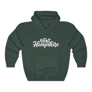 New Hampshire Hoodie: Handbeschriftetes Unisex-Sweatshirt
