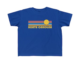Retro Sunrise North Carolina Toddler T-Shirt - Customizable